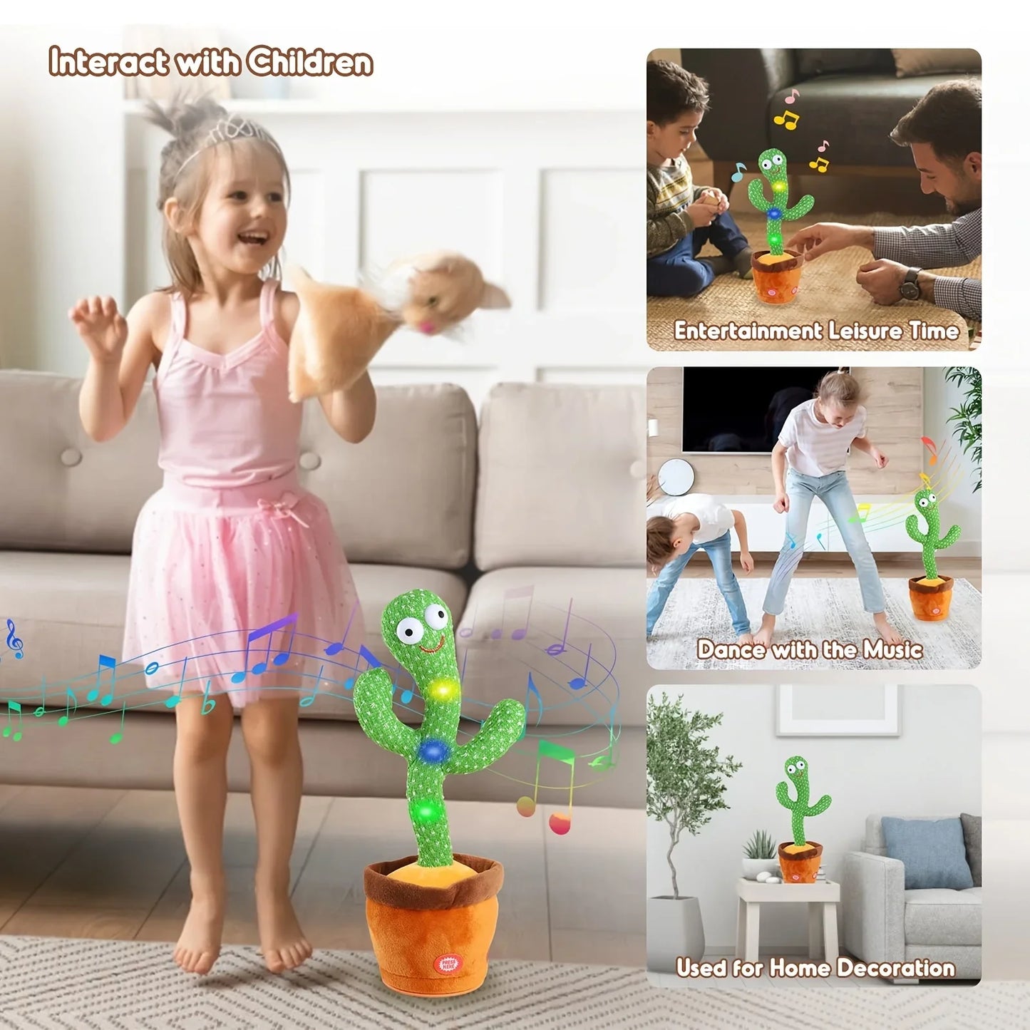 BLOOM&BEAM™-Cacto Dancing Cactus Plush Toy