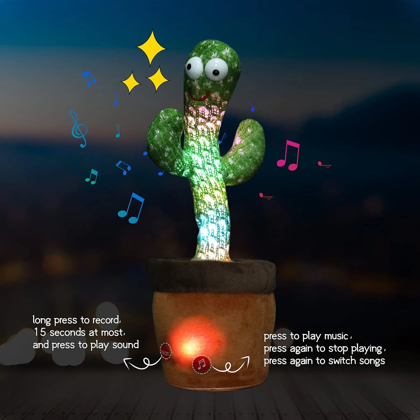 BLOOM&BEAM™-Cacto Dancing Cactus Plush Toy