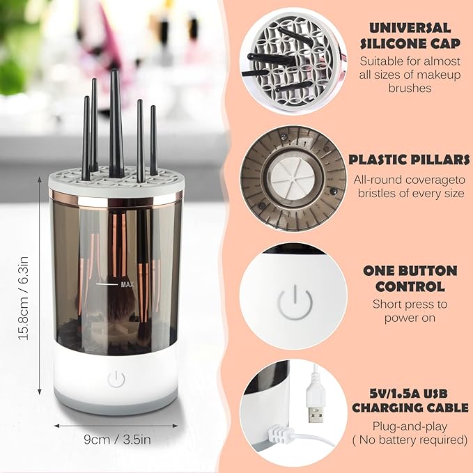 BLOOM&BEAM™-Electric Makeup Brush Cleaner